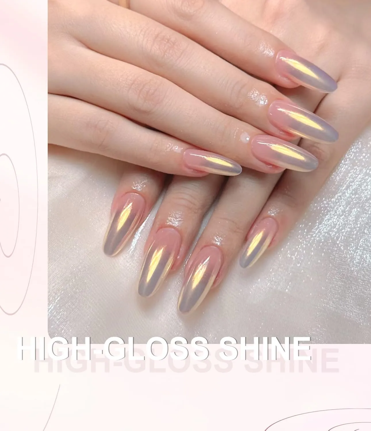 BISHENGYF Pearl Chrome Nail Powder:?�Super Mirror Effect?‘White Pearl Chrome Nail Powder Ice Transparent Aurora Chrome Nail Powder for Nails Art DIY