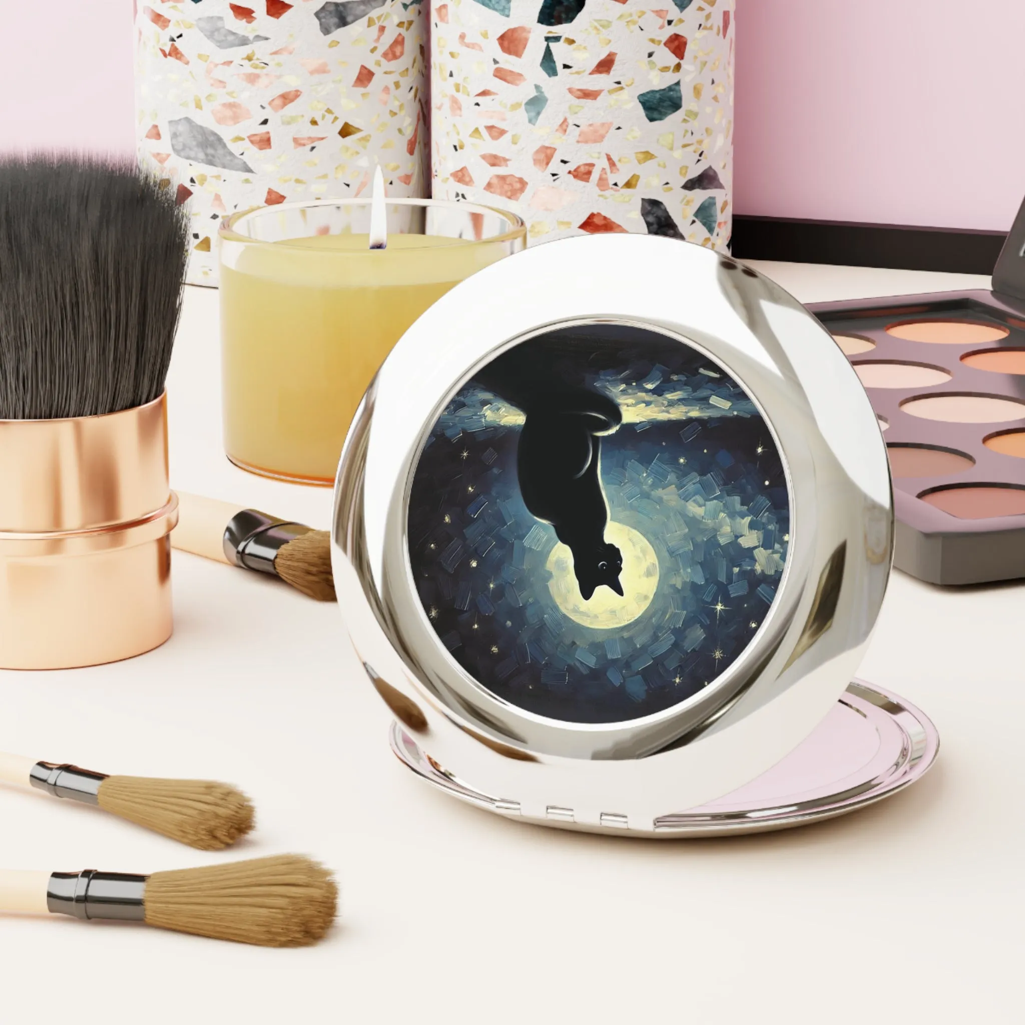 Black Cat - Bombay - Compact Travel Mirror