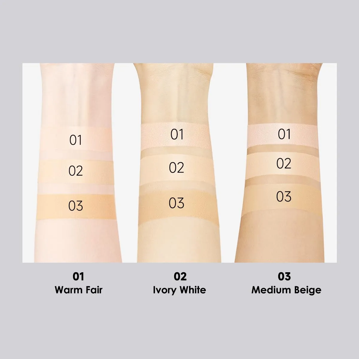 Black Magnet Cushion Foundation - Full Buildable Coverage, Moisturizing, Lightweight, 16H Long-Lasting Glow Looking, Refill Included, 02.Ivory White