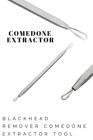 Blackhead Remover Comedone Extractor Tool - Dual Loop Whitehead Blemish Acne Removal - Skin, Facial, Pimple,