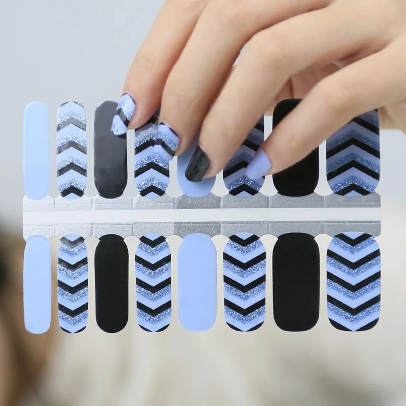 Blue and Black Geometry with Glitter