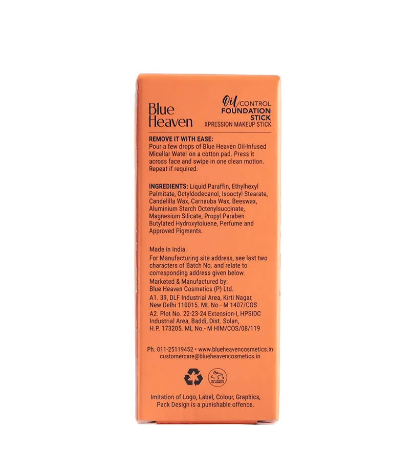 Blue Heaven Oil Control Foundation Stick Honey