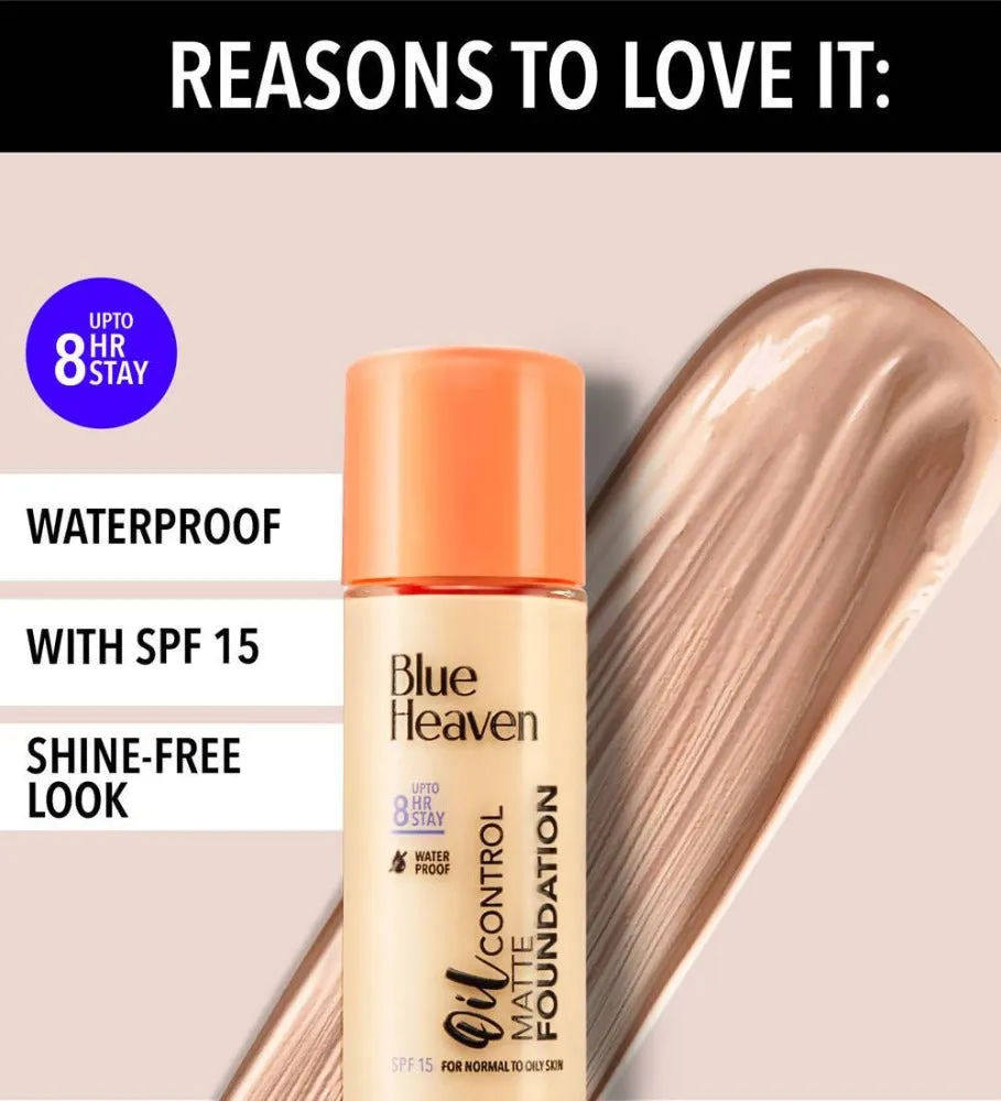 Blue Heaven Oil Control Matte Foundation SPF 15 Cream