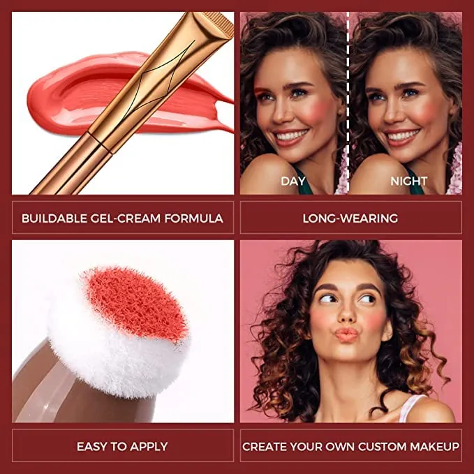 Blush Dreams Contour Beauty Wand, Liquid Face Concealer Contouring Stick with Cushion Applicator, Long Lasting Smooth Natural Matte Finish, Lightweight Blendable Super Silky Cream Contour Stick (Silver Highlighter (H3))