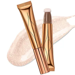 Blush Dreams Contour Beauty Wand, Liquid Face Concealer Contouring Stick with Cushion Applicator, Long Lasting Smooth Natural Matte Finish, Lightweight Blendable Super Silky Cream Contour Stick (Silver Highlighter (H3))