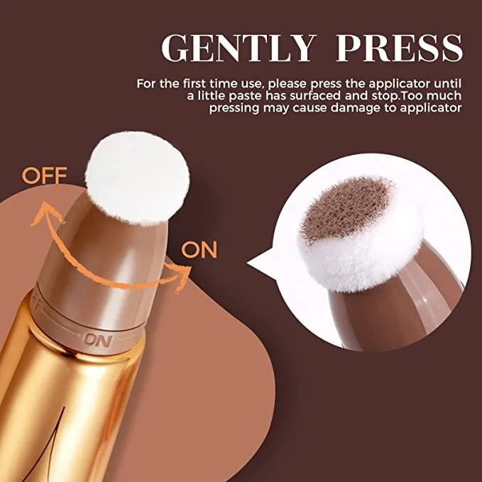Blush Dreams Contour Beauty Wand, Liquid Face Concealer Contouring Stick with Cushion Applicator, Long Lasting Smooth Natural Matte Finish, Lightweight Blendable Super Silky Cream Contour Stick (Silver Highlighter (H3))