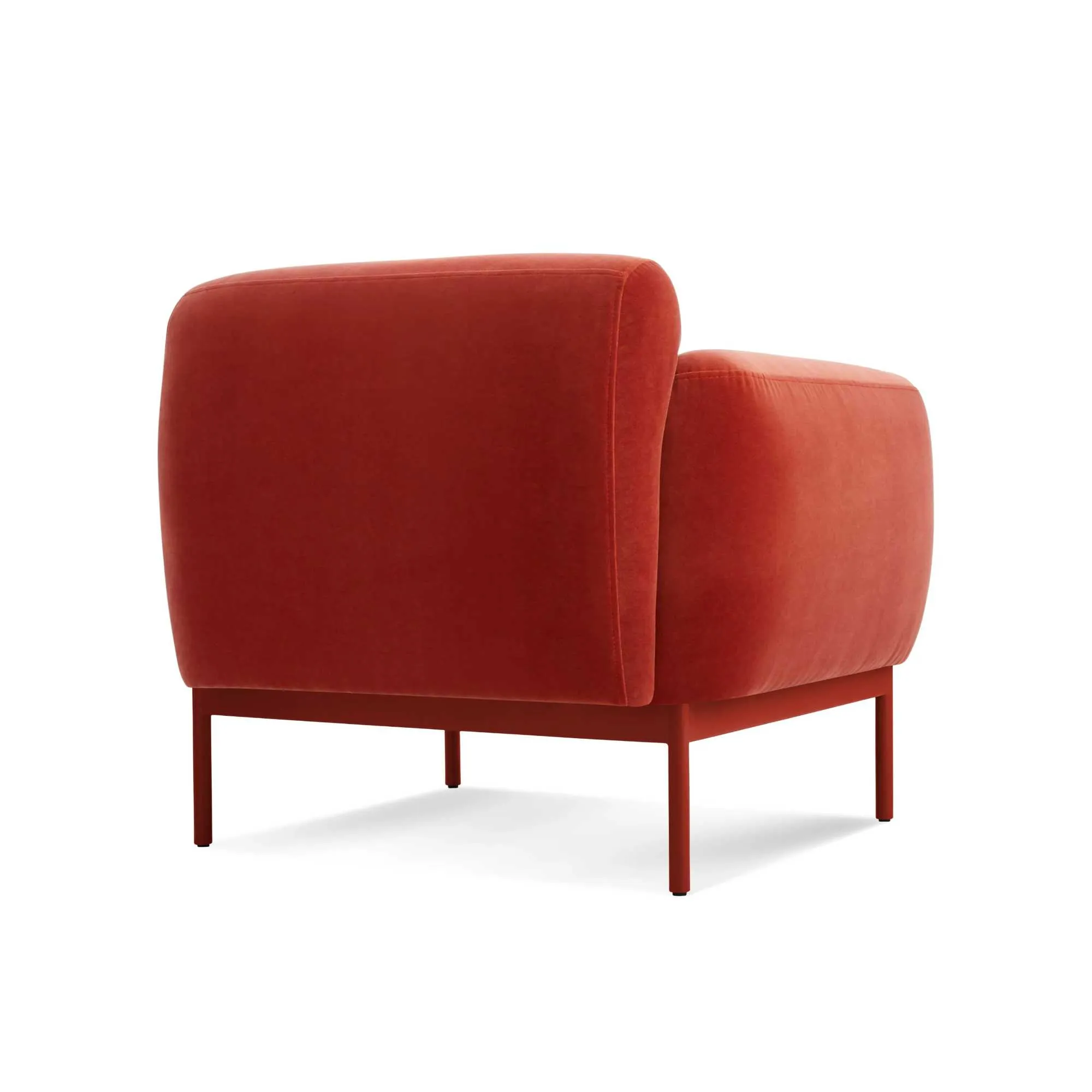 Blut Dot Puff Puff loung chair, tomato velvet