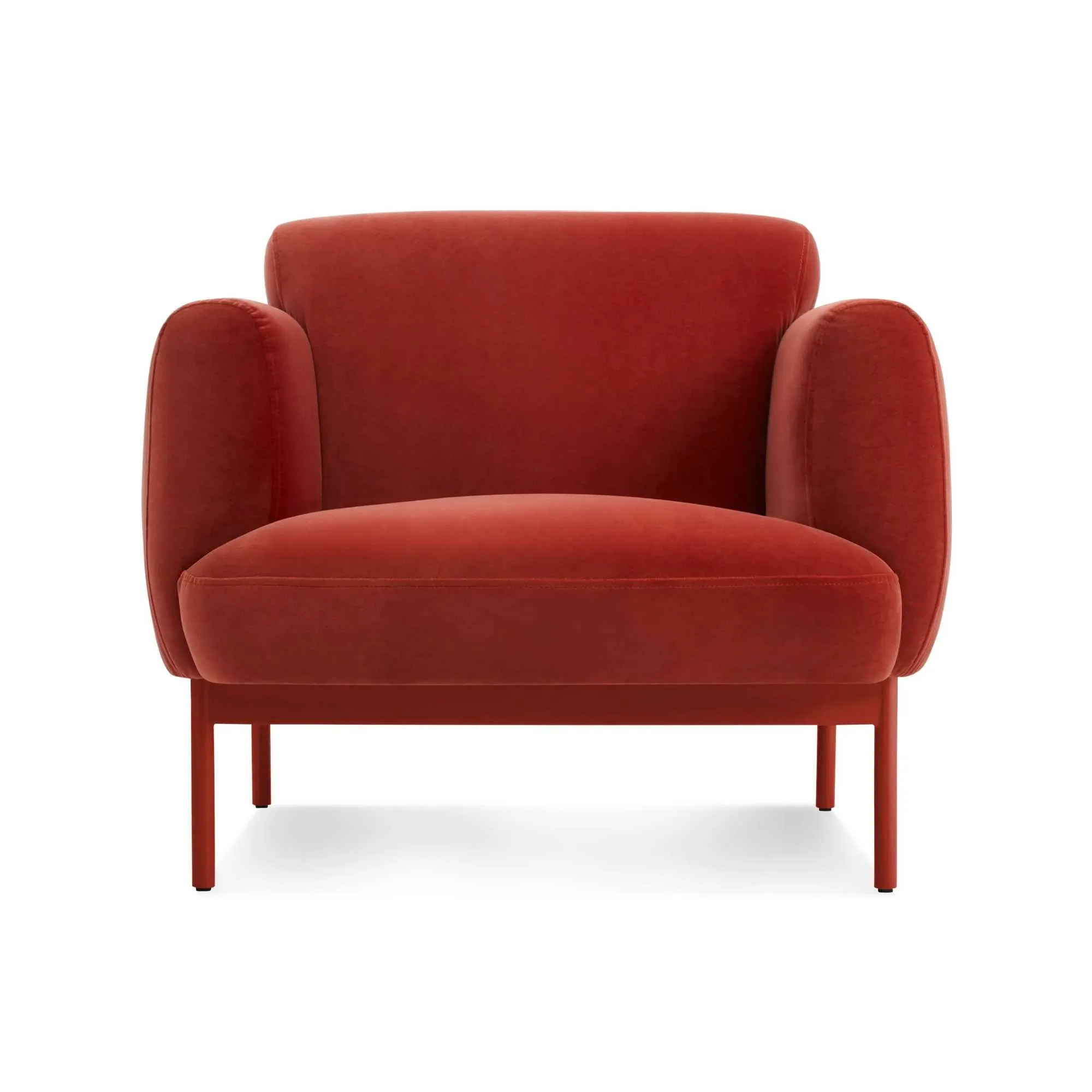 Blut Dot Puff Puff loung chair, tomato velvet