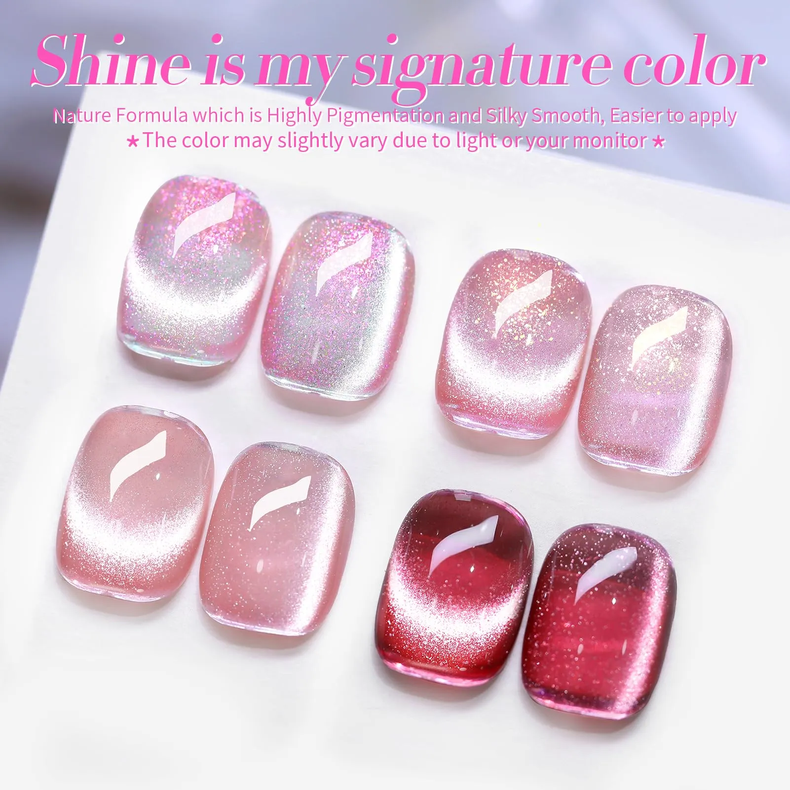 Born Pretty Auroras Cat Magnetic Eye Gel Nail Polish Jelly Glitter Magnetic Gel Polish 4PCS Nail Art Manicure DIY at Home
