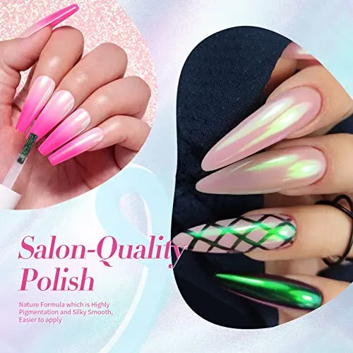 Born Pretty Nail Polish Holographic Black Sparkle Nail Polish Stick Nail Art Varnish 10ML 1PCS