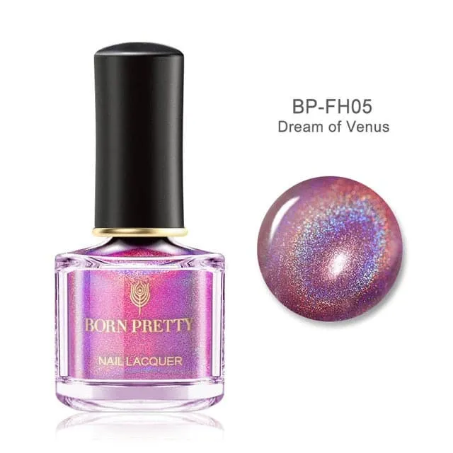 BORN PRETTY Women's Fashion Holographic Nail Polish Shining Glittering Lacquer Nail Art Polish