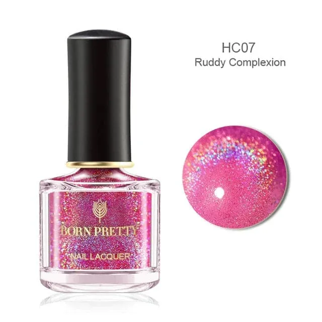 BORN PRETTY Women's Fashion Holographic Nail Polish Shining Glittering Lacquer Nail Art Polish
