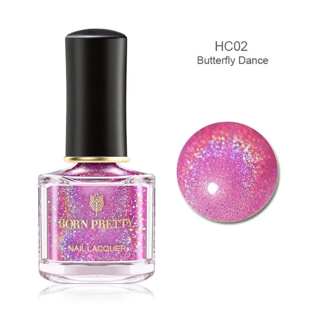 BORN PRETTY Women's Fashion Holographic Nail Polish Shining Glittering Lacquer Nail Art Polish
