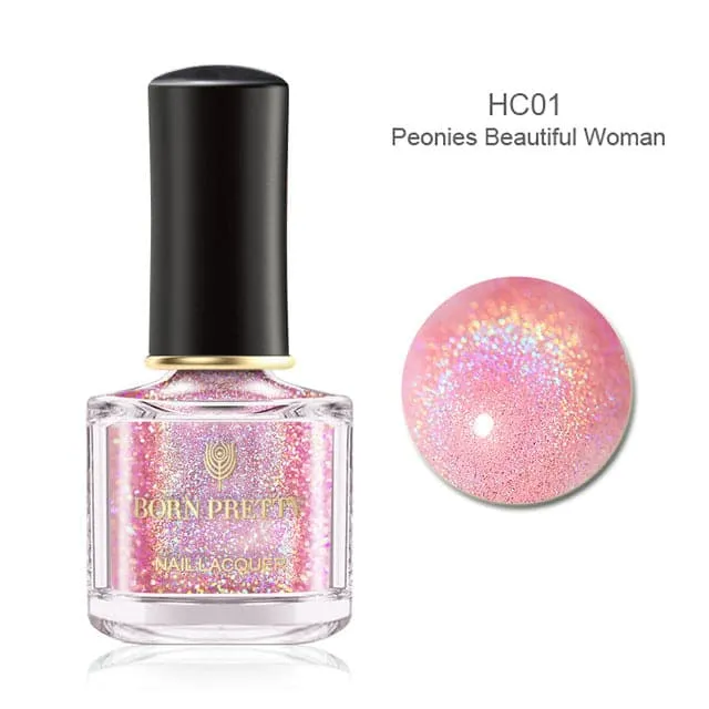 BORN PRETTY Women's Fashion Holographic Nail Polish Shining Glittering Lacquer Nail Art Polish