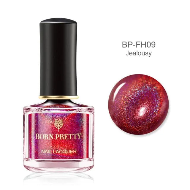BORN PRETTY Women's Fashion Holographic Nail Polish Shining Glittering Lacquer Nail Art Polish