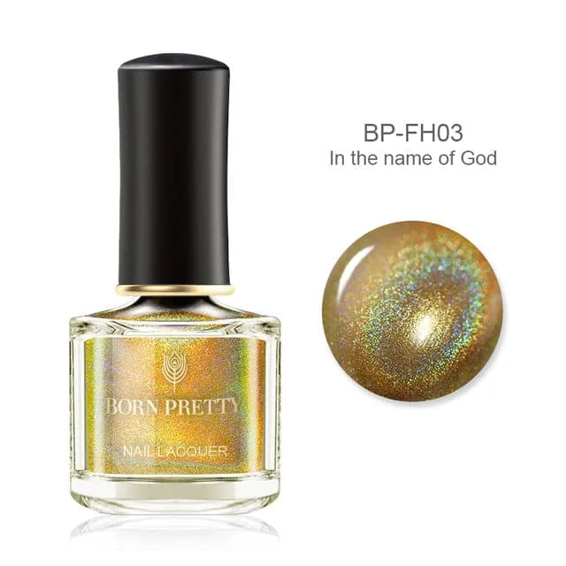 BORN PRETTY Women's Fashion Holographic Nail Polish Shining Glittering Lacquer Nail Art Polish