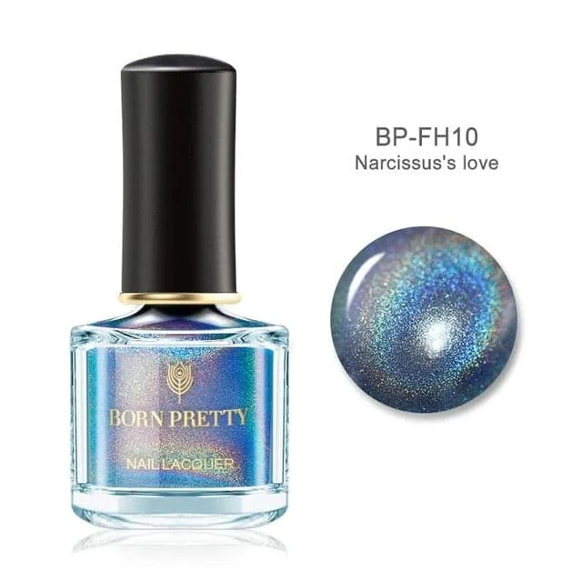 BORN PRETTY Women's Fashion Holographic Nail Polish Shining Glittering Lacquer Nail Art Polish