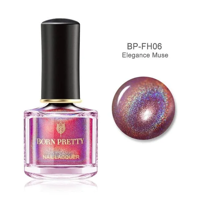 BORN PRETTY Women's Fashion Holographic Nail Polish Shining Glittering Lacquer Nail Art Polish