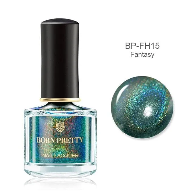 BORN PRETTY Women's Fashion Holographic Nail Polish Shining Glittering Lacquer Nail Art Polish