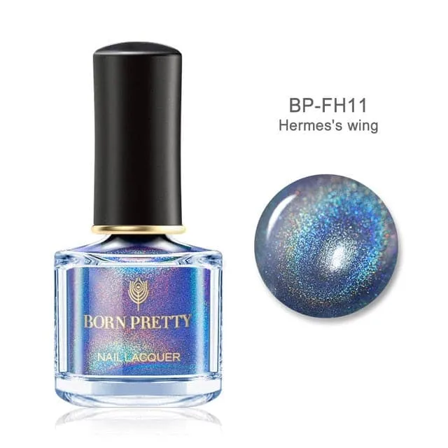 BORN PRETTY Women's Fashion Holographic Nail Polish Shining Glittering Lacquer Nail Art Polish