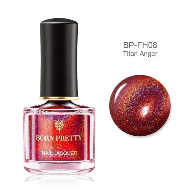BORN PRETTY Women's Fashion Holographic Nail Polish Shining Glittering Lacquer Nail Art Polish