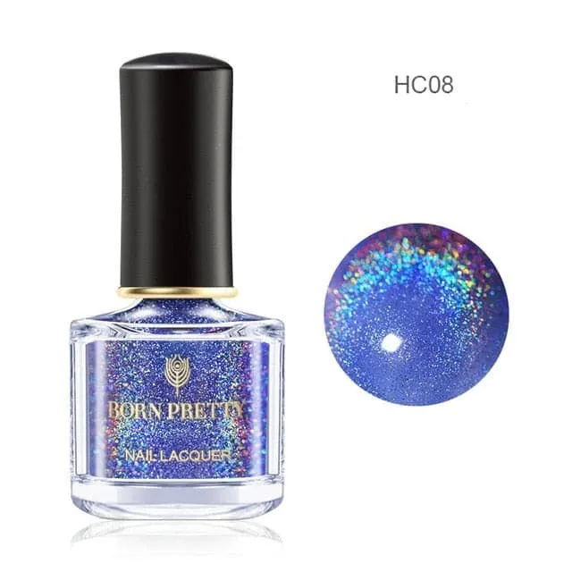 BORN PRETTY Women's Fashion Holographic Nail Polish Shining Glittering Lacquer Nail Art Polish