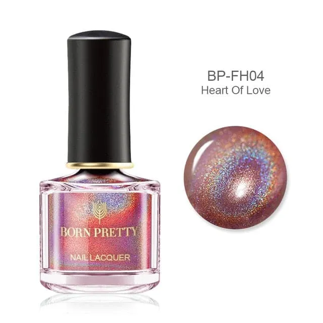 BORN PRETTY Women's Fashion Holographic Nail Polish Shining Glittering Lacquer Nail Art Polish