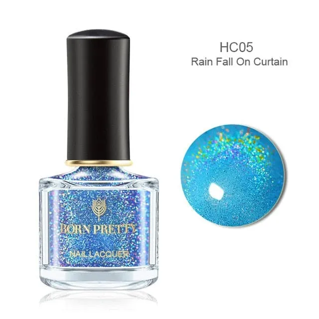 BORN PRETTY Women's Fashion Holographic Nail Polish Shining Glittering Lacquer Nail Art Polish