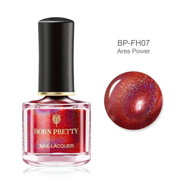 BORN PRETTY Women's Fashion Holographic Nail Polish Shining Glittering Lacquer Nail Art Polish