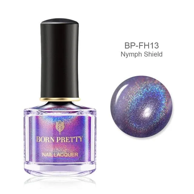 BORN PRETTY Women's Fashion Holographic Nail Polish Shining Glittering Lacquer Nail Art Polish