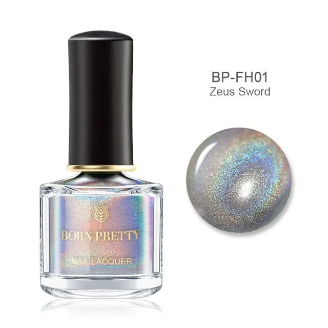 BORN PRETTY Women's Fashion Holographic Nail Polish Shining Glittering Lacquer Nail Art Polish