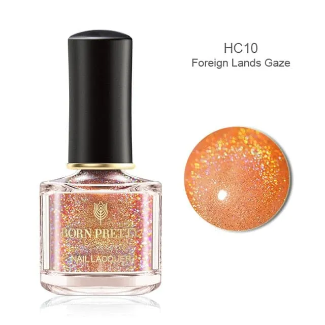 BORN PRETTY Women's Fashion Holographic Nail Polish Shining Glittering Lacquer Nail Art Polish