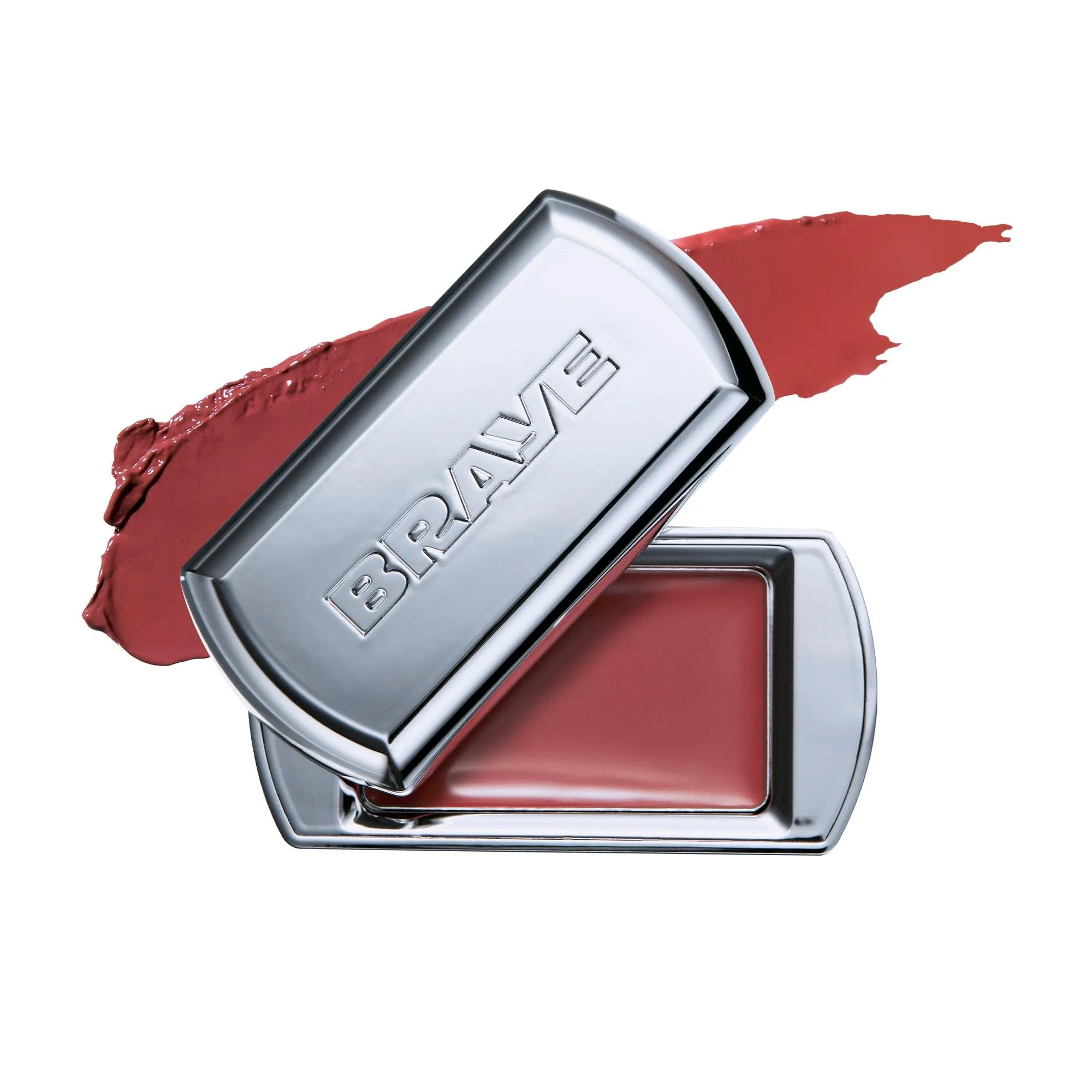 BRAYE Lipsleek Lip Balm, Monochromatic Cream Blush 2-in-1 Face Makeup, Hydrating & Mood Buildable, Vegan   Cruelty-Free Glow for Cheeks l 03 Posh