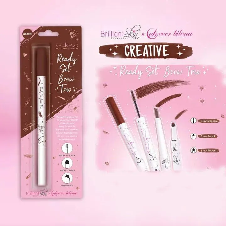 Brilliant Skin Colours Ready Set Eye Brow Trio - 1.84g ( Creative )