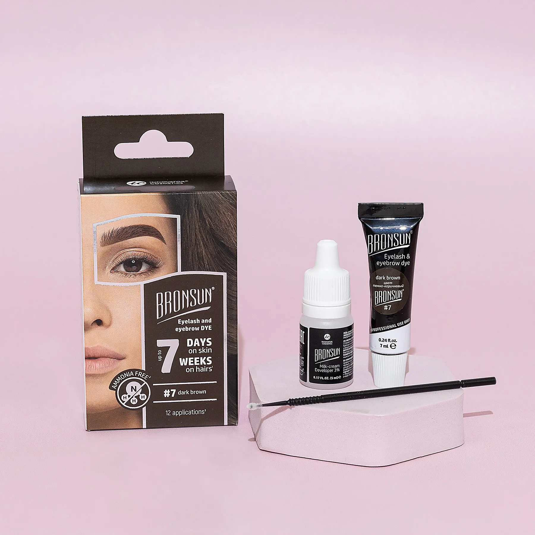Bronsun Eyelash and Eyebrow TINT KIT 7ml   5ml developer