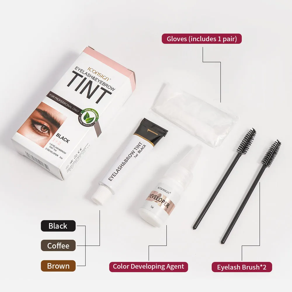 Brow & Lash Dye Tint Kit by Iconsign - High Pigment - Lasts 4 Weeks