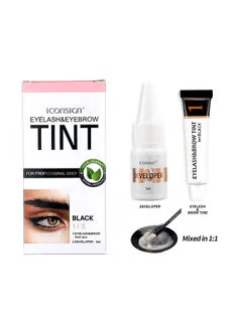 Brow Lamination & Tinting Kit – Black Tint for Eyebrows, Lashes & Beard - Iconsign UAE
