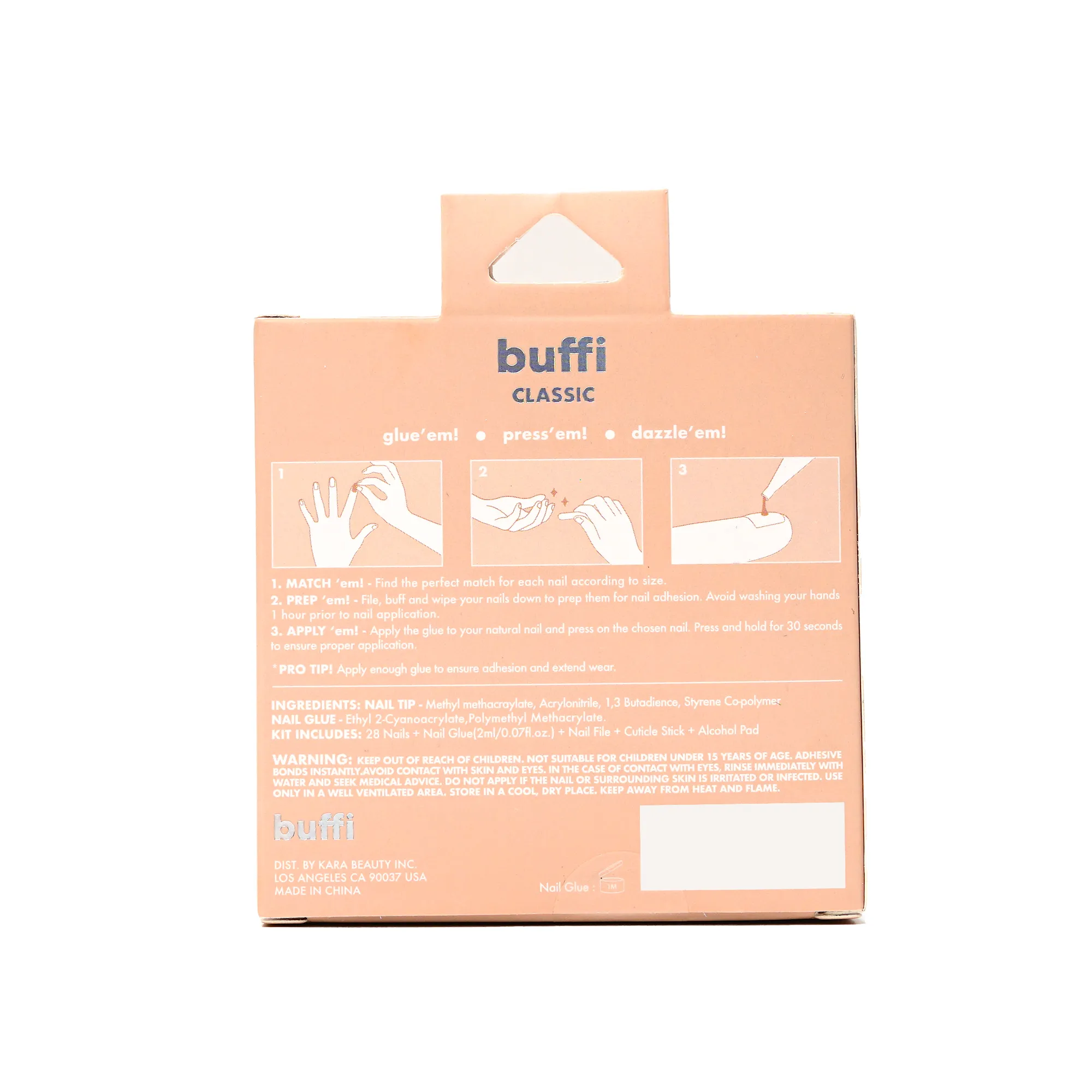 Buffi Press-On Fake Nails - Sugar Tips