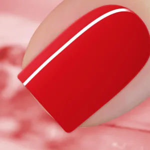 BURANO Gel Nail Polish, Gel Gel Polish 15ml Gel Colors Gel Neon Gel Soak Off UV Led Nail Lamp Gel Polish 1 Bottle 0.5 Oz Nail Art DIY Home Hot Color Nails (Pure Red 25)