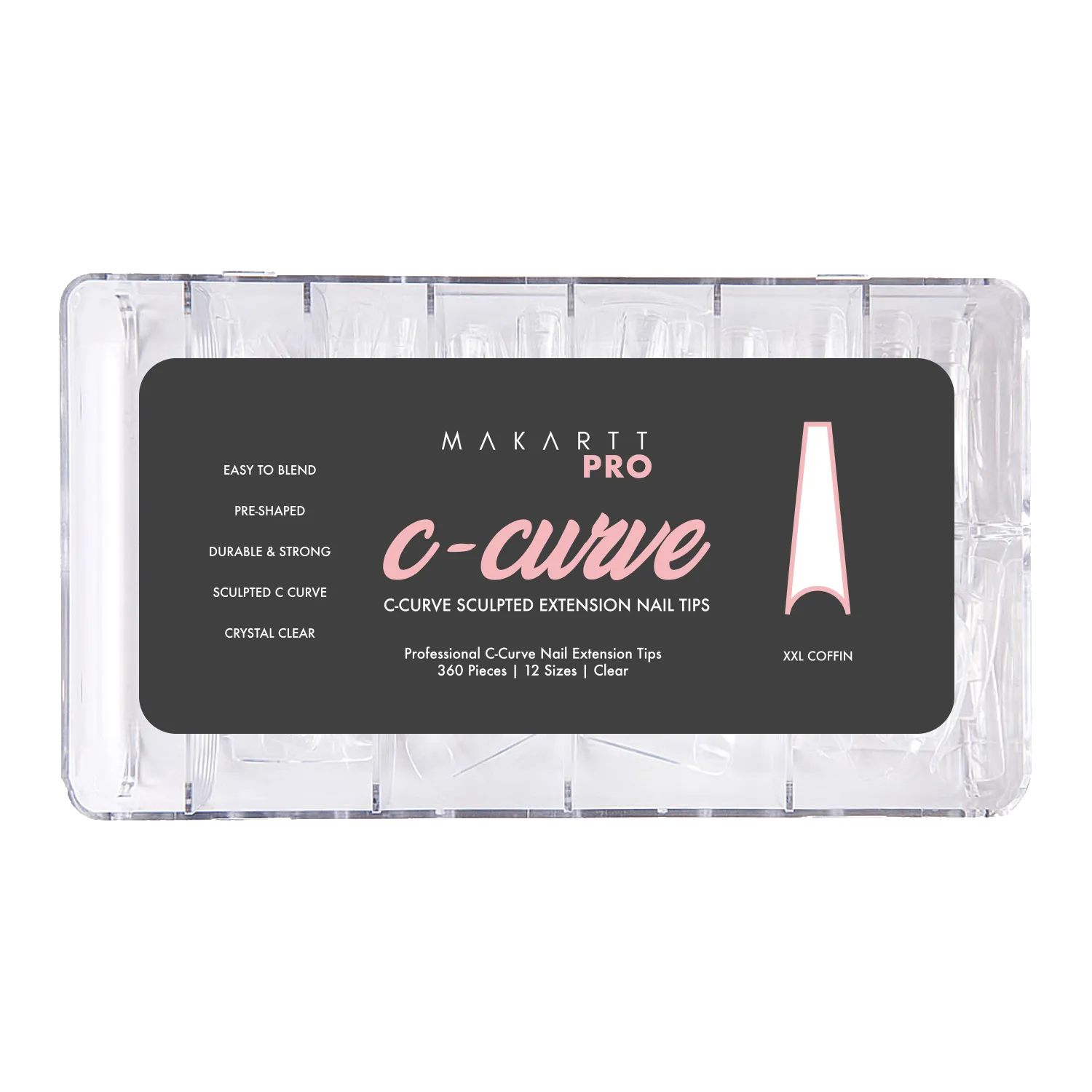 C-Curve Half Cover Nail Tips (360pcs)