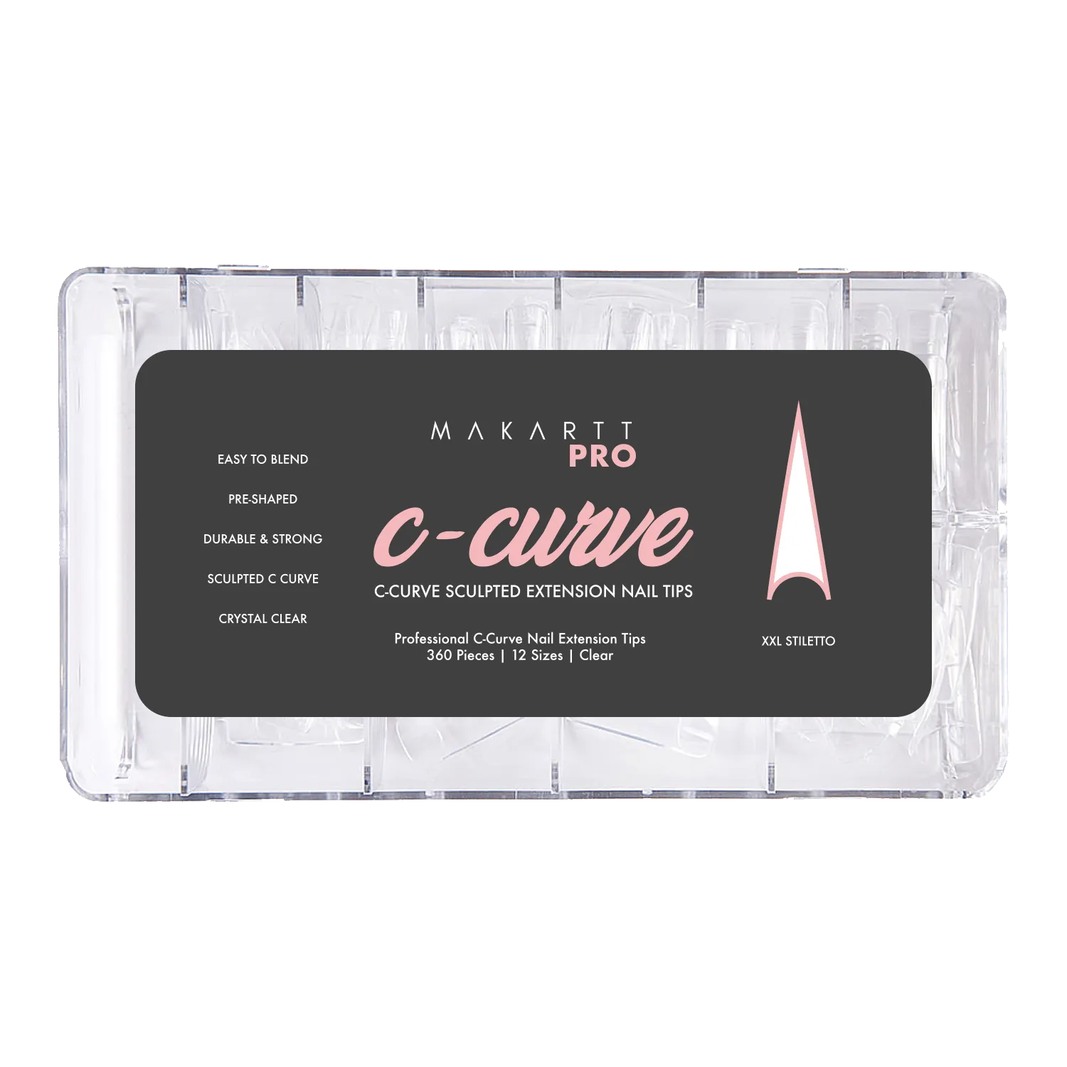 C-Curve Half Cover Nail Tips (360pcs)