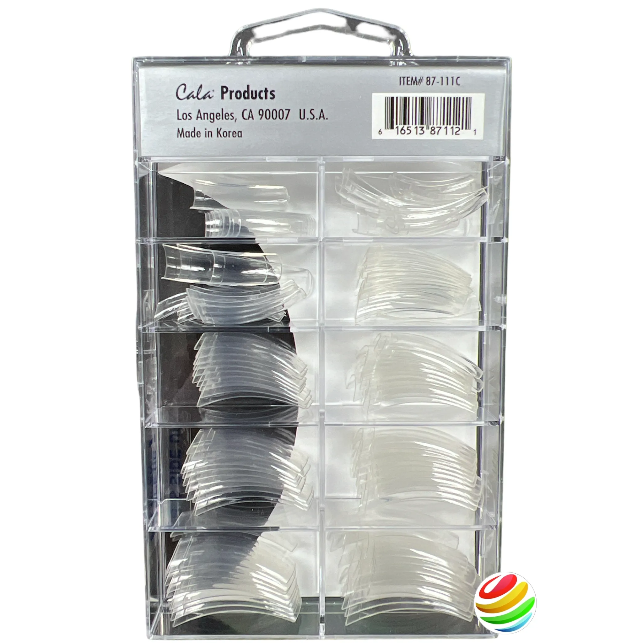 Cala Crystal Clear Nail Tips - 100ct Dramatic High C-Curve Half Well