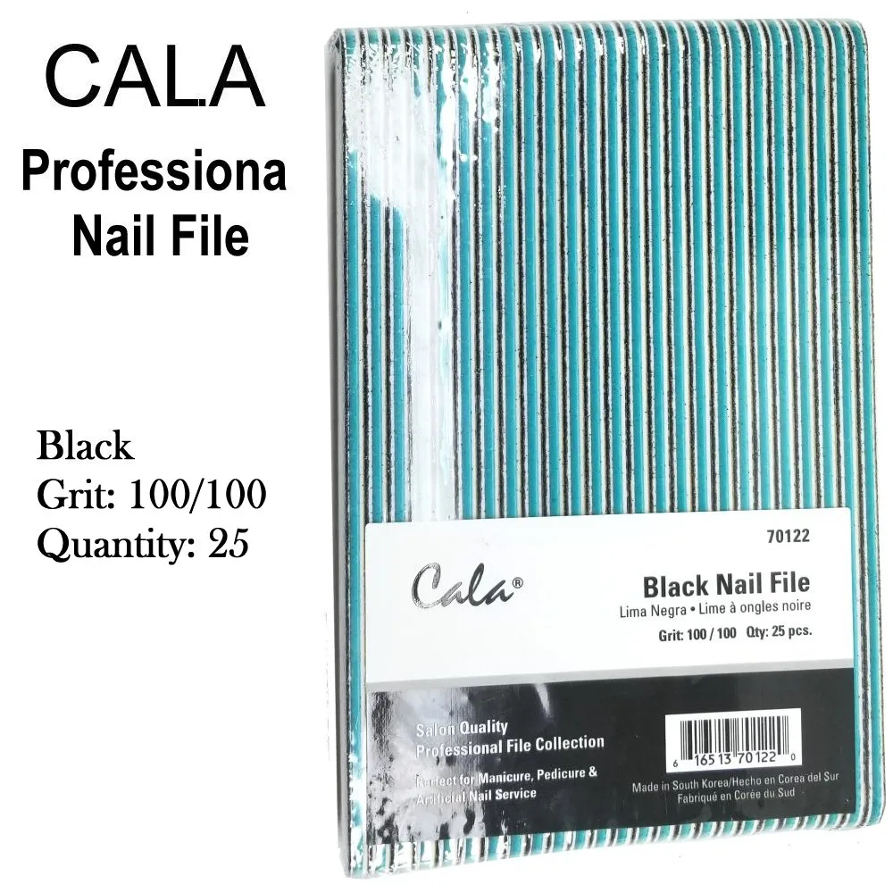Cala Professional File - Black Nail File Grit: 100/100