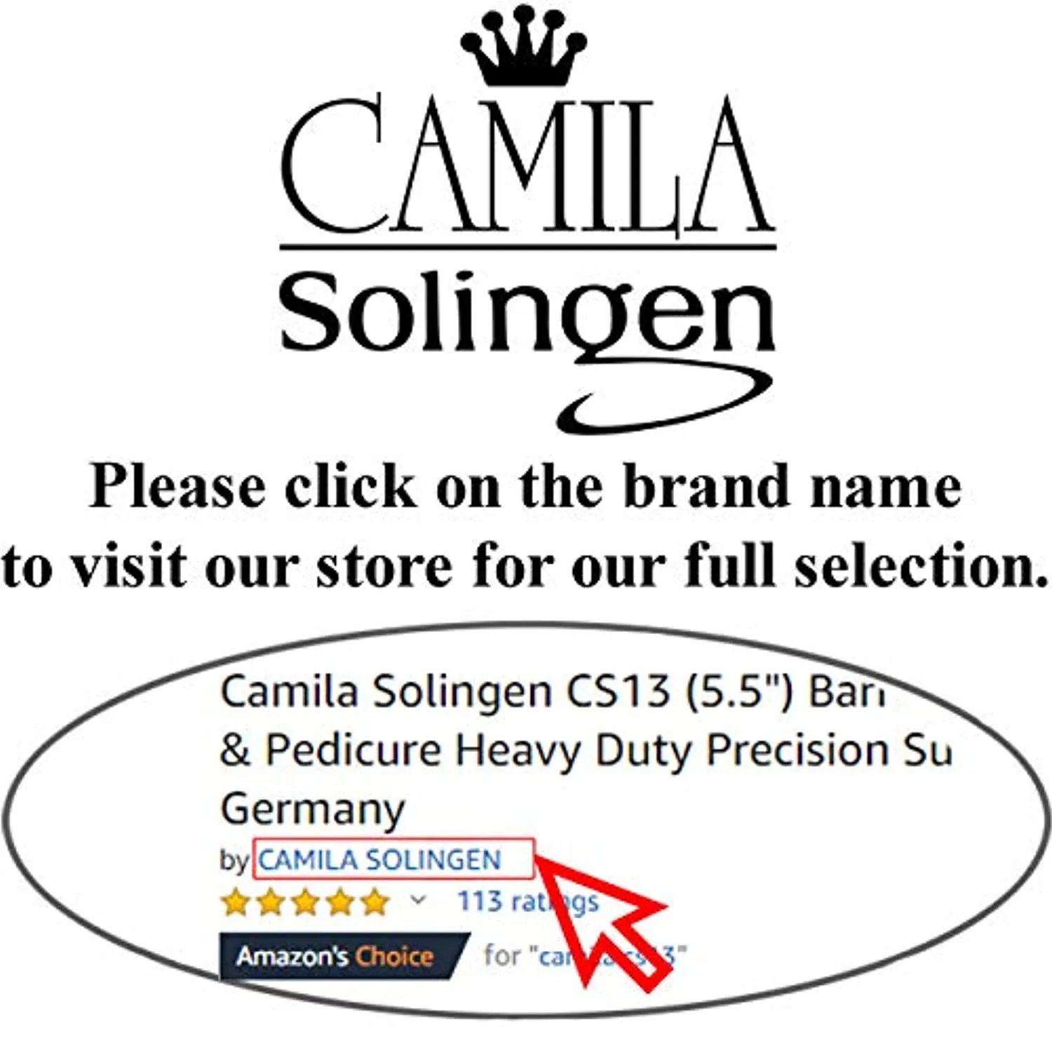 Camila Solingen CS13 Large Heavy Duty Toe Nail Clipper for Thick Toenails, Manicure & Pedicure, Double Barrel Spring. Super Sharp Trimmer Curved Stainless Steel 20mm Blade Made in Solingen, Germany