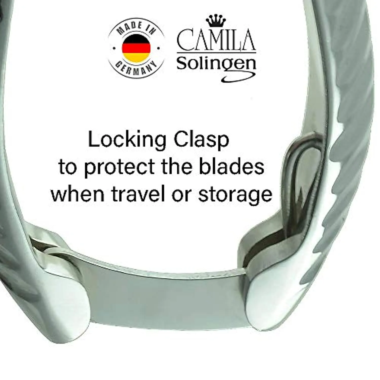 Camila Solingen CS13 Large Heavy Duty Toe Nail Clipper for Thick Toenails, Manicure & Pedicure, Double Barrel Spring. Super Sharp Trimmer Curved Stainless Steel 20mm Blade Made in Solingen, Germany