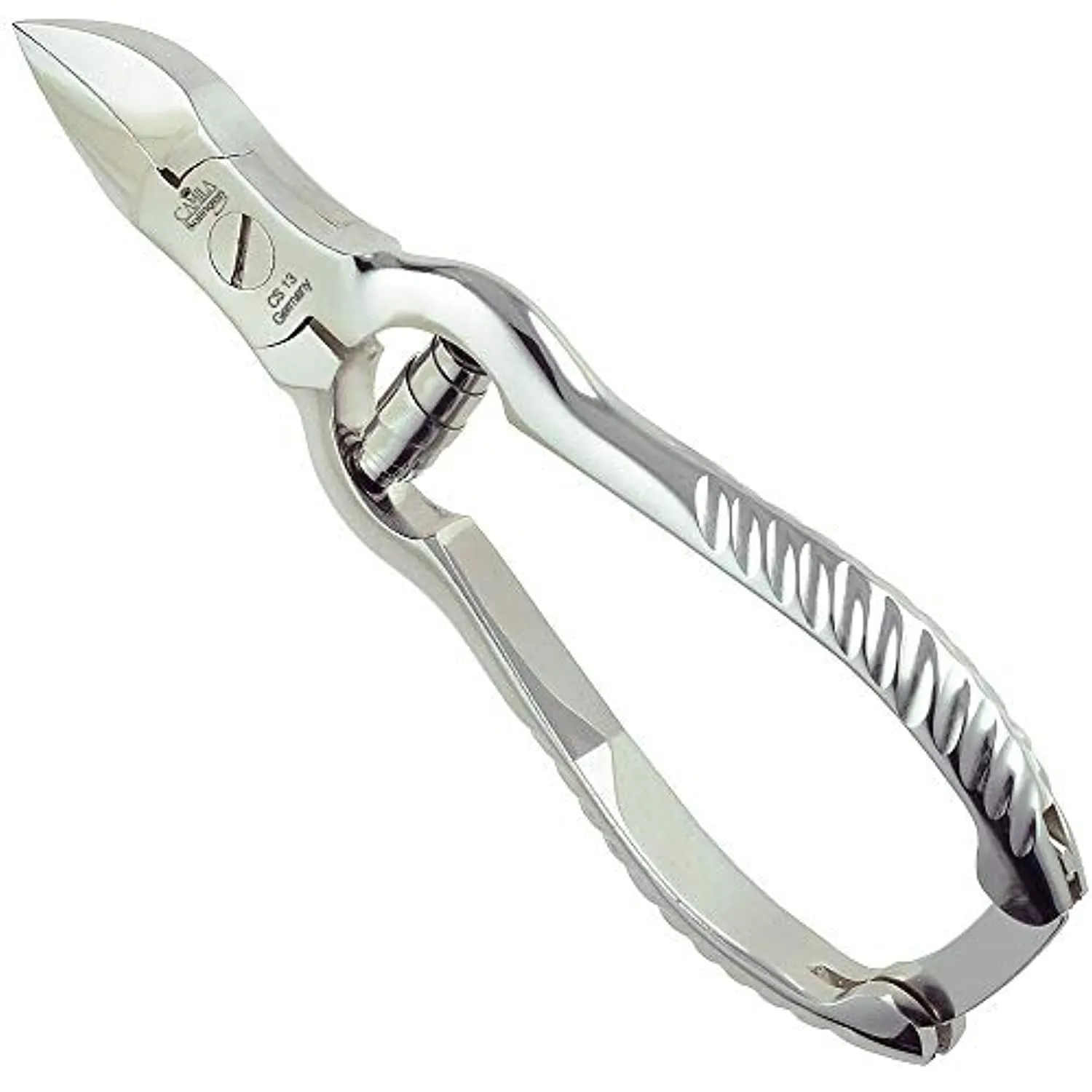 Camila Solingen CS13 Large Heavy Duty Toe Nail Clipper for Thick Toenails, Manicure & Pedicure, Double Barrel Spring. Super Sharp Trimmer Curved Stainless Steel 20mm Blade Made in Solingen, Germany