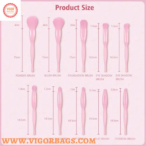 Candy Color Makeup Brushes Tool Set & Cosmetic Concealer Fish Tail Make Up Brushes Tools Combo Pack - MOQ 10 Pcs