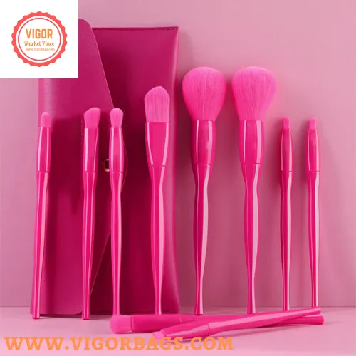 Candy Color Makeup Brushes Tool Set & Cosmetic Concealer Fish Tail Make Up Brushes Tools Combo Pack - MOQ 10 Pcs