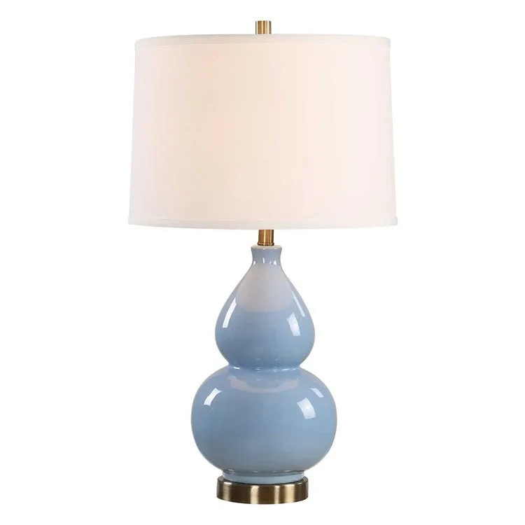 Casa Bella Living Blue Glazed Elegant Table Lamp