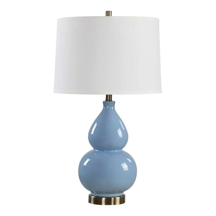Casa Bella Living Blue Glazed Elegant Table Lamp